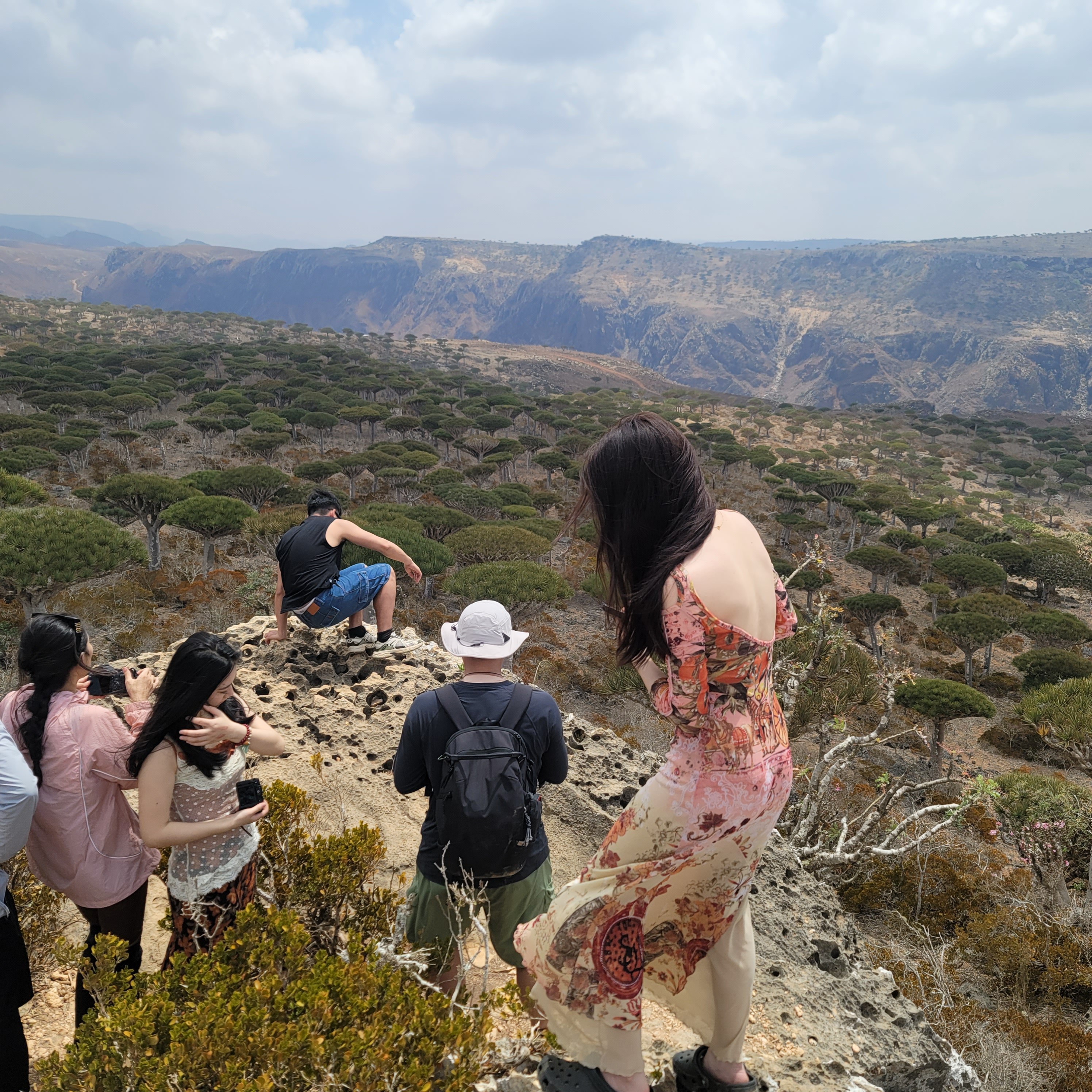 Visitors exploring Socotra Island